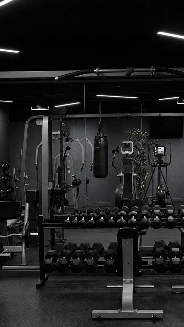 Zona de mancuernas y máquinas de Arena Gym